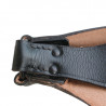 Suspension strap (model 1892-1914) in black leather with its ring