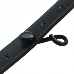 Bretelles de suspension (modèle 1892-1914) cuir noir et son crochet noir
