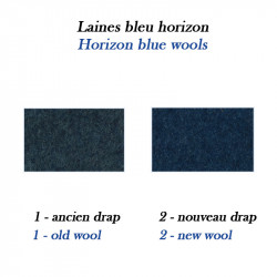 Draps de laine bleu horizon disponibles