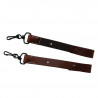 2 short straps for 2 liters can model 1935 in brown leather