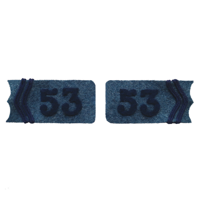 2 collar tabs for first model greatcoat in horizon blue wool 2