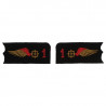 2 embroidered collar tabs of the military aerostation - sub-officer