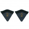 2 collar tabs with embroidered figures for second model greatcoat