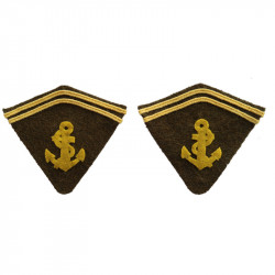 2 Colony collar tabs for second model greatcoat in mustard wool for Africa troops