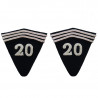 2 collar tabs for jacket model 1938