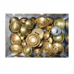 Golden rounded buttons with bottom