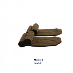 2 rouleaux d'épaule en drap de laine reconditionné kaki marron modèle 1