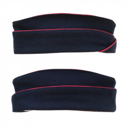 Police cap model 1946 metropolitan infantry (dark blue cap and headband, scarlet top and piping)