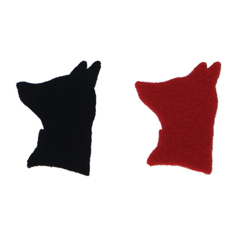 Cut insignia Compagnie of Dogs of War in dark blue and scarlet wool