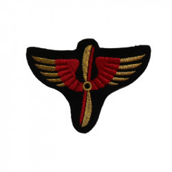 Insigne de bras de l'aviation brodé sur du drap de laine bleu foncé - sous-officier